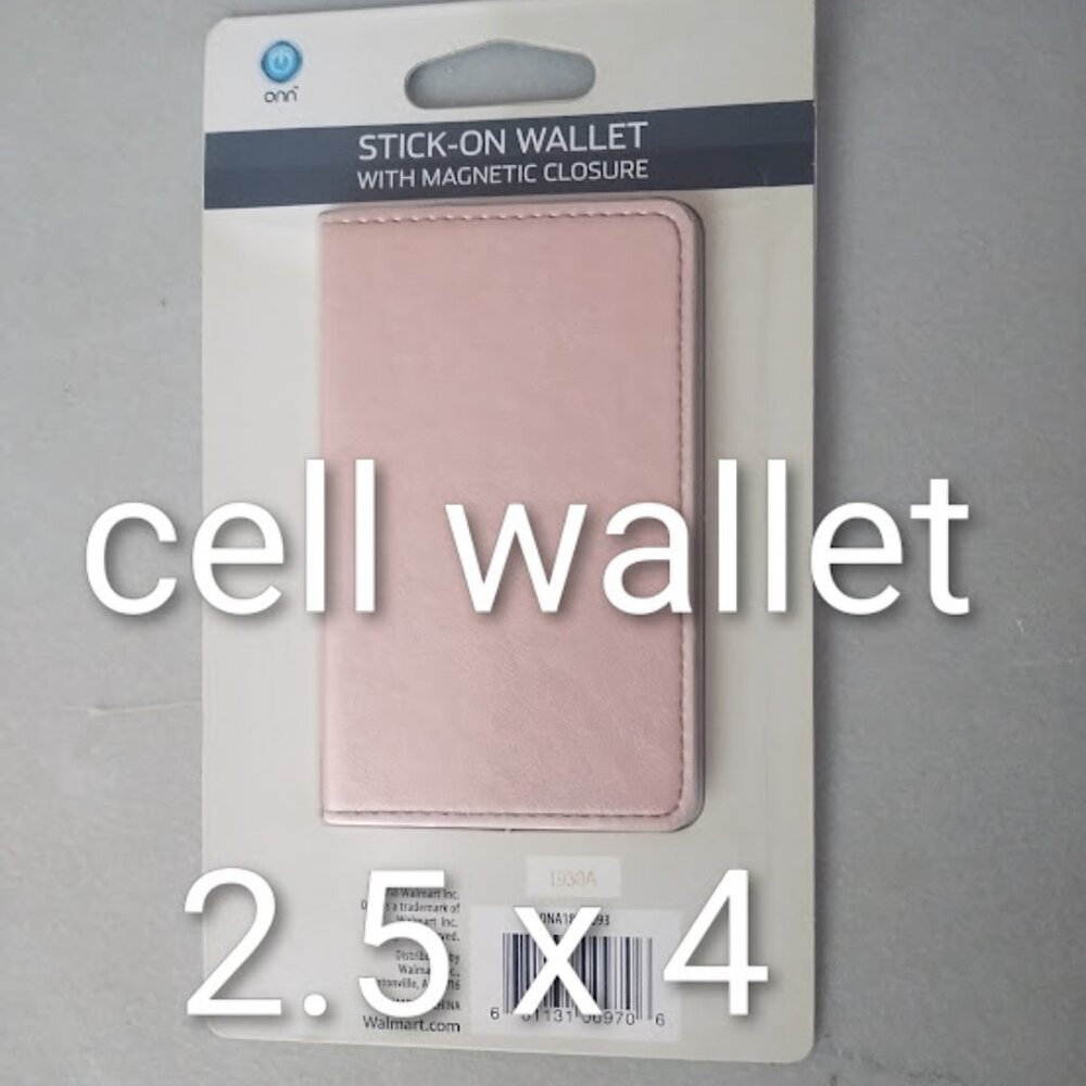 New Cell Phone Wallet Stick On Magnetic Closure Card Holder for Phone Case